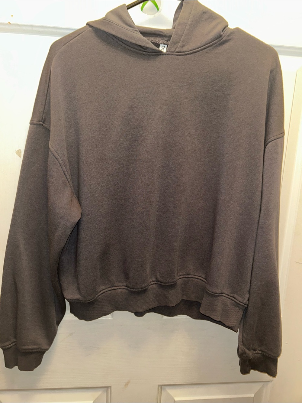 H&M Women's Charcoal Scoop-Neck Hooded Sweatshirt